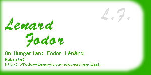 lenard fodor business card