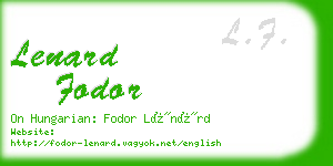 lenard fodor business card